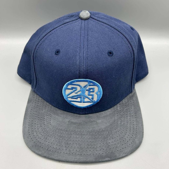 Air Jordan 23 Hat Men Blue Gray Embroidered Jumpman Pro Snap Back Cap